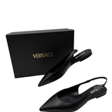 Versace Pointed Medusa Slingback Flats Women's 39 US 9