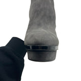 YSL Grey Rive Gauche Suede Boots Women Size 8
