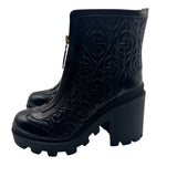 Gucci Rhombus Quilted Leather Ankle Boots Women's Size 37.5 ~ US 7.5