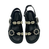 Simone Rocha Pearl-Embellished Platform Sandals Women's Size 38 = US 8