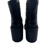 Gucci Rhombus Quilted Leather Ankle Boots Women's Size 37.5 ~ US 7.5