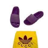 Gucci x Adidas Rubber Logo Platform Sandals Women's Size 36 = US 6