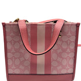Coach Pink Canvas Dempsey 22 Tote Purse
