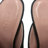 Gucci Maxime Crystal Icon Peep Toe Heeled Mule Women's 38.5 = US 8.5