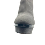 YSL Grey Rive Gauche Suede Boots Women Size 8