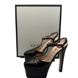 Gucci Malaga Kid Platform Pumps Women's Size 38 ~ US 8