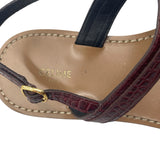 Celine Croc Stamped Triomphe Sandals Women's Size 38.5 = US 8.5