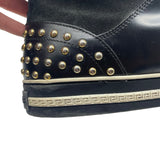 Versace Men's Leather and Suede Studded Medusa Head Sneakers 43.5 = US 10.5