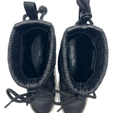 Christian Dior Black Resille Winter Solar Boots Size 37 = US 7 Women's Shoe