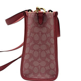 Coach Pink Canvas Dempsey 22 Tote Purse