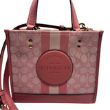 Coach Pink Canvas Dempsey 22 Tote Purse