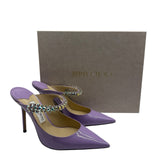 Jimmy Choo Bing 100 Crystal Embellished Mules Women's Size 38 ~ US 8