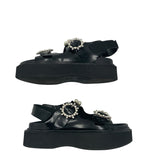 Simone Rocha Pearl-Embellished Platform Sandals Women's Size 38 = US 8