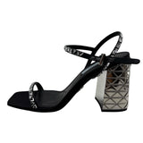 Prada Crystal Embellished Block Heels Women's Size 36.5 ~ US 6.5