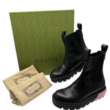 Gucci Chelsea Leather Ankle Boots Size Women's 37