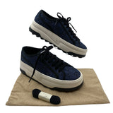 Gucci Tennis 1977 Denim Crystal Sneakers Women's Size 37.5 = US 7.5