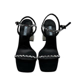 Prada Crystal Embellished Block Heels Women's Size 36.5 ~ US 6.5