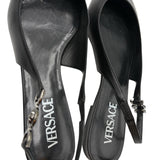Versace Pointed Medusa Slingback Flats Women's 39 US 9