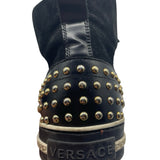 Versace Men's Leather and Suede Studded Medusa Head Sneakers 43.5 = US 10.5