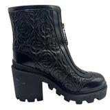Gucci Rhombus Quilted Leather Ankle Boots Women's Size 37.5 ~ US 7.5