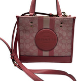 Coach Pink Canvas Dempsey 22 Tote Purse