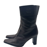AS IS Vintage Chanel Pointed Toe Boots Women's Size 36 ~ US 6