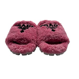 Prada Fuzzy Logo Terry Slides Women's Size 36 ~ US 6
