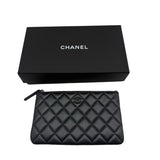 Chanel Lambskin Quilted Small O Pouch Clutch bag