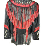 AS IS Vintage Western World by SHAF fringe leather jacket Women's Small