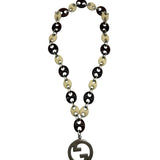Vintage GUCCI Italy Large Emblem Necklace