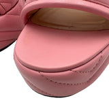 Gucci Marmont Leather Platform Sandals Size 37.5 = US 7.5