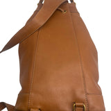 Gucci Tan Leather Bamboo Drawstring Sling Purse