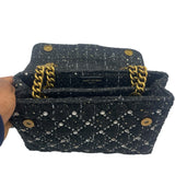 Kurt Geiger Tweed Kensington Embellished Shoulder Bag