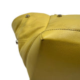 Just Cavalli Yellow Studded Leather Top Handle Purse