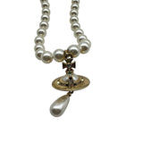 Vivienne Westwood Mini One Row Gold Pearl Necklace
