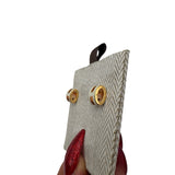 Hermes White Mini Pop H Earrings