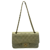 Vintage 1997 Chanel Double Flap Bag 24 Karat Plated Hardware Karl Lagerfeld Era