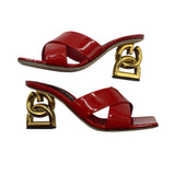 Dolce & Gabbana DG Patent Leather Mules Women's Size 36.5 = US 6.5