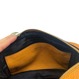 Prada Camel Double Zip Vitello Daino Leather Camera Bag Purse