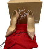 Christian Louboutin Beige Kate 120 Patent Pump Size 35.5