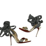 Christian Louboutin Police 100 Patent Calf Sandals Women's Size 35 = US 5