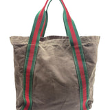 Gucci Crest Print Canvas Tote