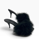 Balenciaga Boudoir Feather Mules in Women's size 38/US 8