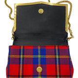 Versace Tartan Plaid Medusa Clutch on Chain