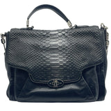 Coach Madison Satchel Flap Glitter Python