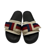 AS IS Gucci Web Bow Slides Women's Size 36 ~ US 6