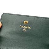 NWT Chanel Classic Embossed Crocodile Small Trifold Flap Wallet