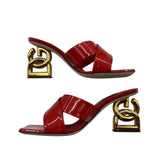 Dolce & Gabbana DG Patent Leather Mules Women's Size 36.5 = US 6.5