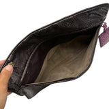 Bottega Veneta Plum Snakeskin Zip Pouch clutch bag