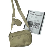 As Is Prada Nylon Messenger Bag